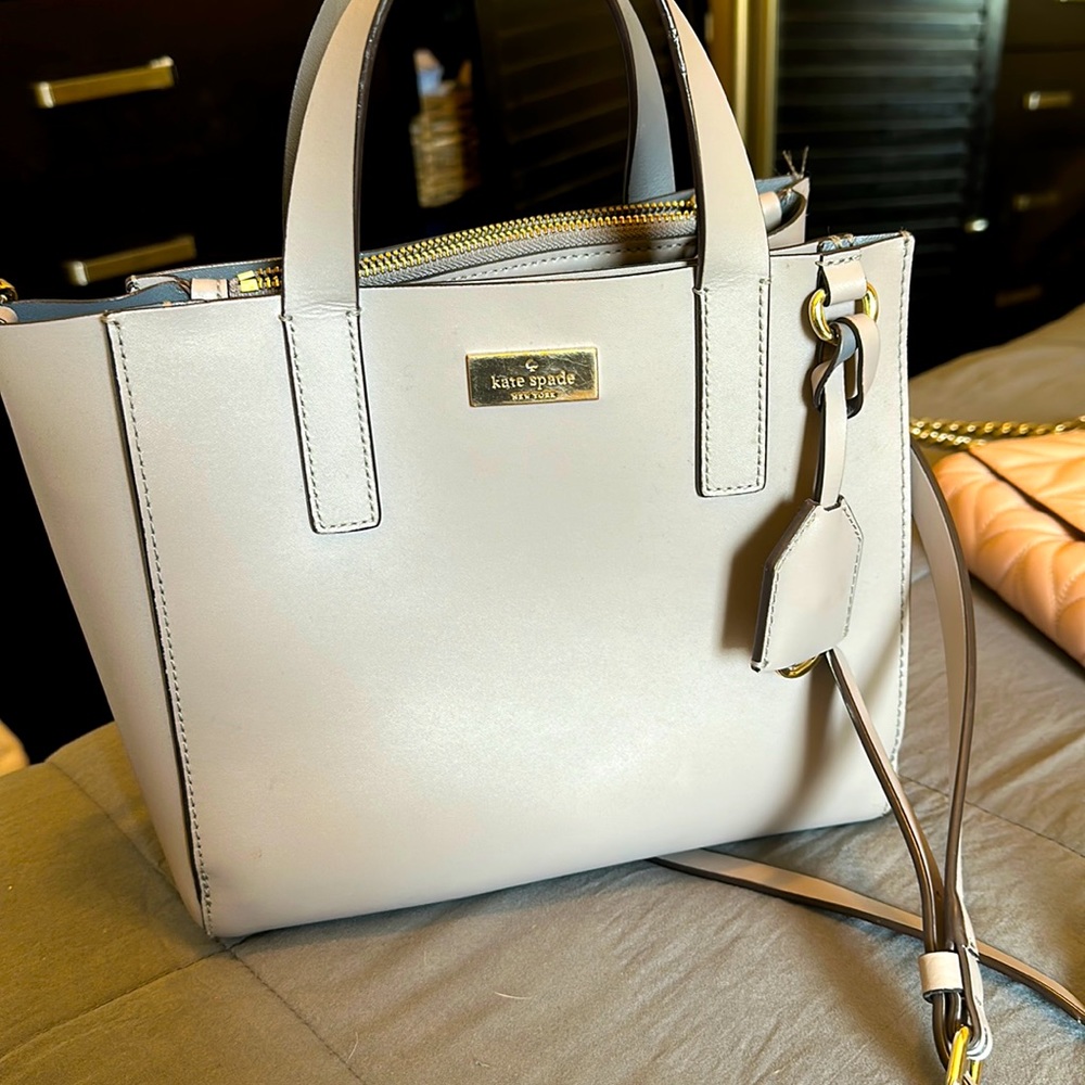 Grey mauve purse